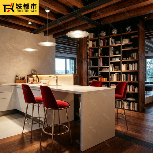 铁都市家用岛台金属高脚凳子