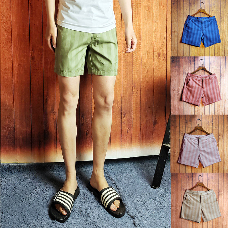 男士竖条纹西裤修身简约短裤三分裤中性情侣休闲中裤四分裤超短裤,男装,休闲裤,淘宝优惠券,粉丝福利购,淘宝优惠卷
