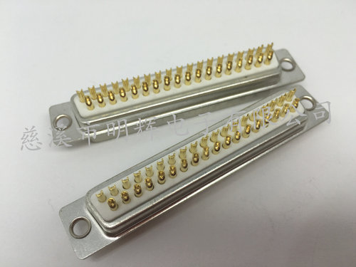 D-SUB车针 DB37P车针连接器 37P镀金串口插座 DB37P公焊线式镀金