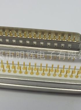 现货销售D-SUB插座 DP37公头直插焊板180度 带鱼叉螺母 DB37针式