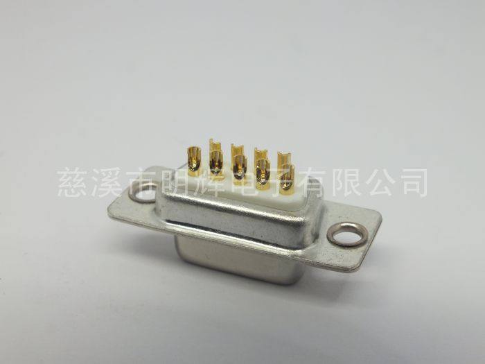 DB9母头 车制 DB-9P孔 车针 实心铜针 焊线镀金 工业级连接器