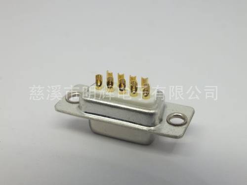 DB9母头 车制 DB-9P孔 车针 实心铜针 焊线镀金 工业级连接器