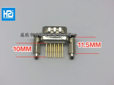 加长针DB9/DB15/DB25/DB37直插带鱼叉焊板 DP车针白胶镀金 定做