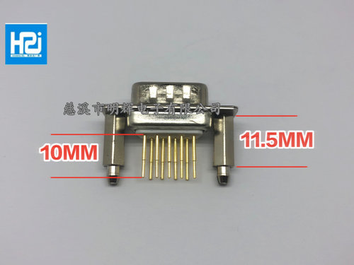 加长针DB9/DB15/DB25/DB37直插带鱼叉焊板 DP车针白胶镀金 定做