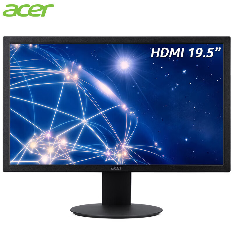 Acer/宏碁显示器19.5英寸V206Q 1600*900 双接口广视角爱眼不闪屏