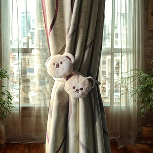 卡通窗帘绑带可弯曲玩偶扎束带装饰可爱儿童款绑绳扣环夹创意收拢