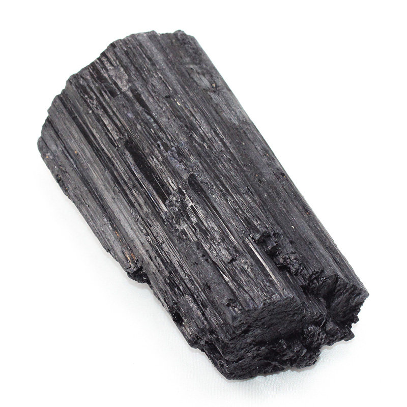 如鸿一物一图天然水晶原石黑碧玺矿石电气石宝石头摆件大块毛料