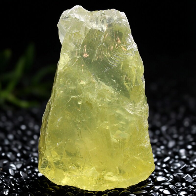 天然黄水晶原石如鸿石头摆件毛料图片