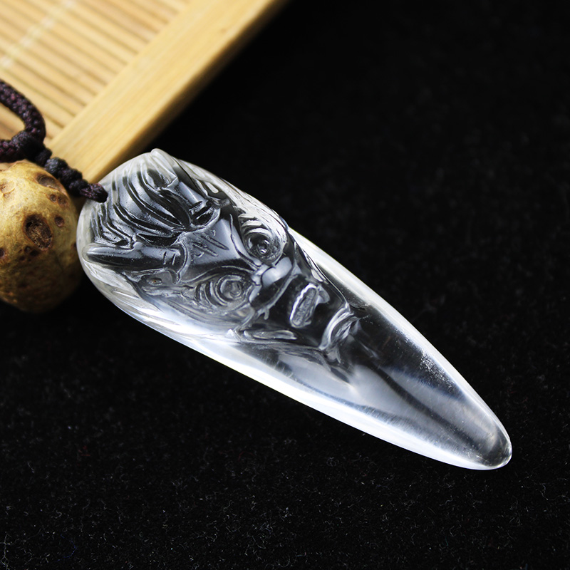 如鸿男女白水晶生肖吊坠