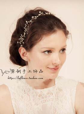 唯美摄影伴娘小花满天星发带头饰