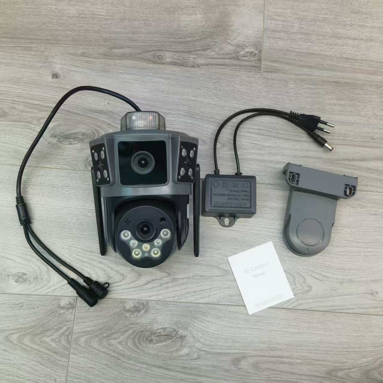 new跨境4G摄像头wifi camera网络摄像机okam小鹰看看三画面双镜头