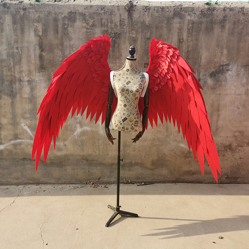 欧洲小镇天使羽毛翅膀可弯曲造型道具装饰成人漫展拍摄cosp大翅膀