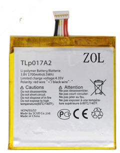 ZOL 阿尔卡特OT-6012A/D/E/W手机电池S530T TLP017A2手机电板