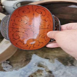 仿制战国麻胎漆器又称夹纻漆器脱胎漆器耳小号杯型美锈真收藏佳品