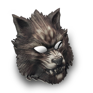 EVA仿真动物狼头面具狼人狗万圣节cos派对化妆舞会成人道具表演