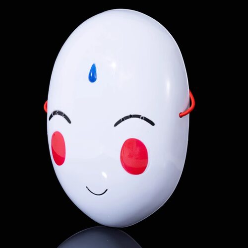 国风cos全脸妖狐小红娘面具动漫白精灵人像舞会装扮可爱派对表演