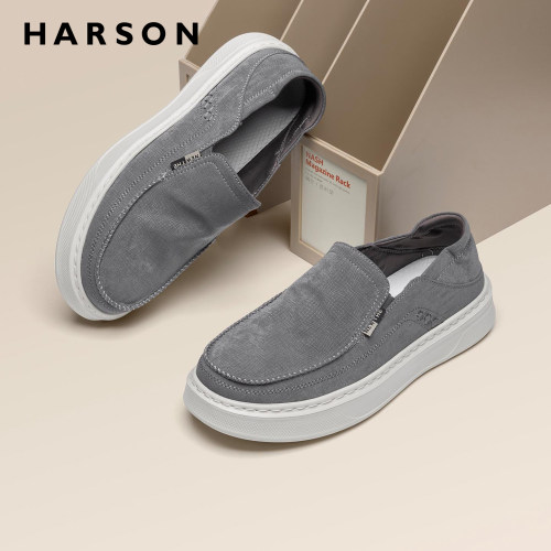 HARSON哈森男鞋一脚蹬乐福鞋男
