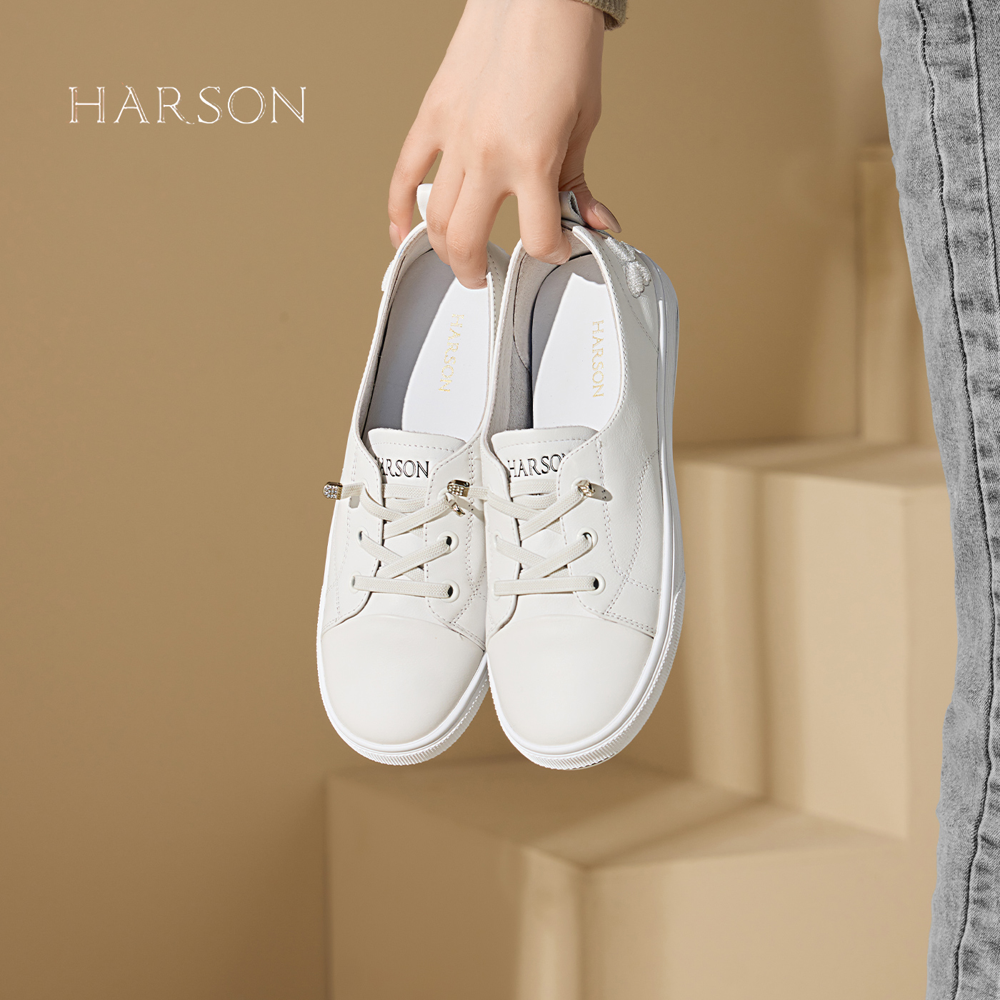 真皮小白鞋女2025春秋新款