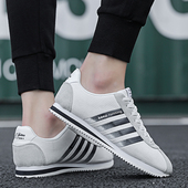 韩版 男轻便跑步鞋 潮流男鞋 春季 子时尚 透气运动鞋 休闲帆布阿甘鞋 男