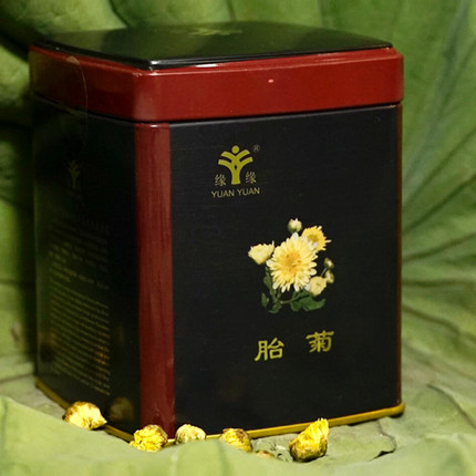 新花缘缘菊业胎菊王头采特级桐乡杭白菊花茶60g/罐花草茶