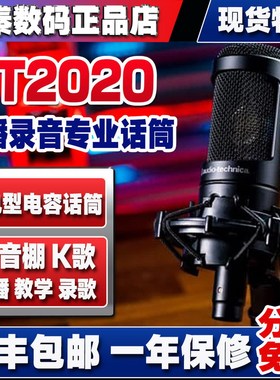 全新正品现货铁三角AT2020电容麦克风话筒K歌直播录音棚电脑网课