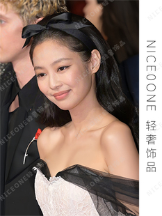 jennie同款黑色蝴蝶结发箍女秋冬2024新款今年流行的头箍龙年头饰