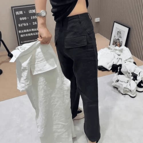 韩系黑色直筒裤女夏季爆款大码