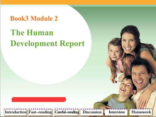 全新制作高中英语flash课件—B3M2 The Human Development Repor