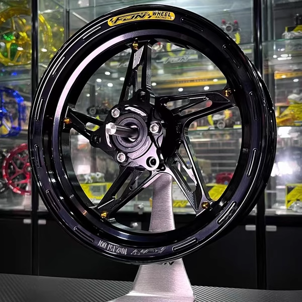 FJN幸运星新款铸造轮毂单碟双碟九号小牛极核通用12寸下沉法兰