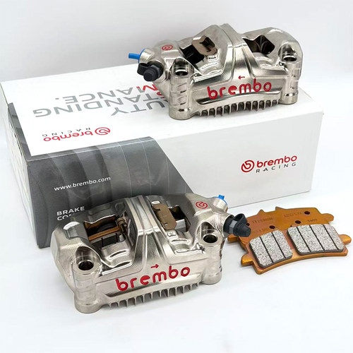 正品布雷博BREMBO/GP4-MS新款鲨鱼鳍100锁点大辐射前刹车制动卡钳