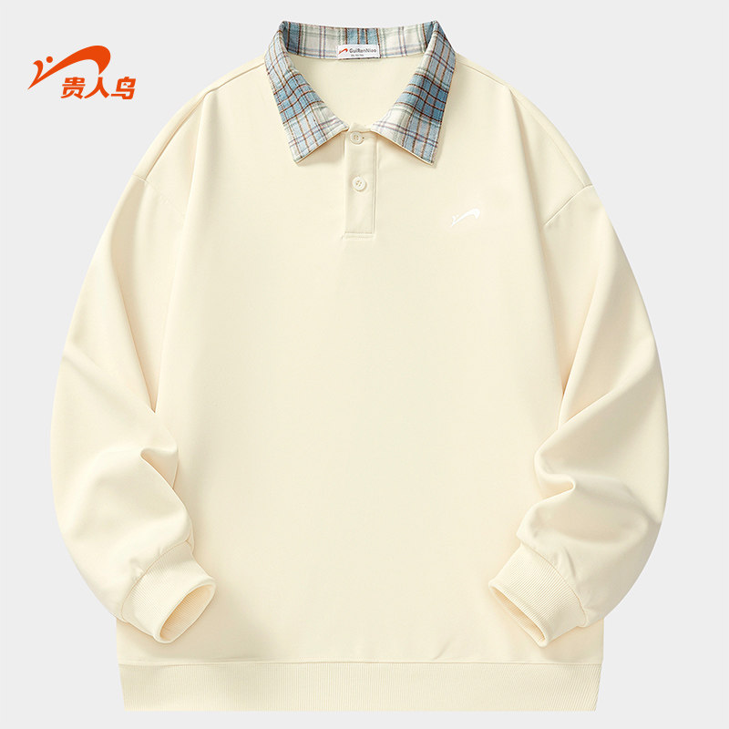 贵人鸟卫衣男士2026冬季新款简约百搭透气时尚假两件撞色拼接卫衣,运动服/休闲服装,运动卫衣/套头衫,淘宝优惠券,粉丝福利购,淘宝优惠卷