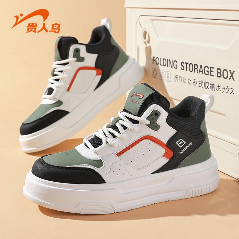 贵人鸟系带高帮板鞋男