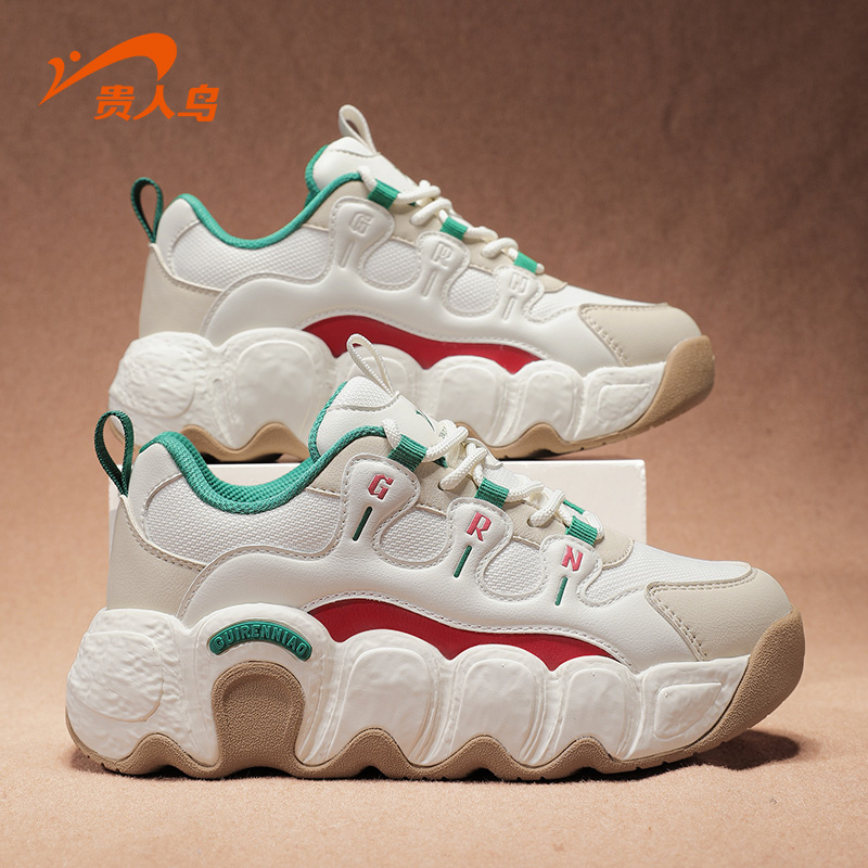 贵人鸟情侣系带休闲老爹鞋