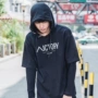 鸟 男 sweater Áo len trùm đầu mùa thu mới trùm đầu in chữ giả hai bộ đồ thể thao nam - Thể thao lông cừu / jumper áo thun dài tay nam adidas