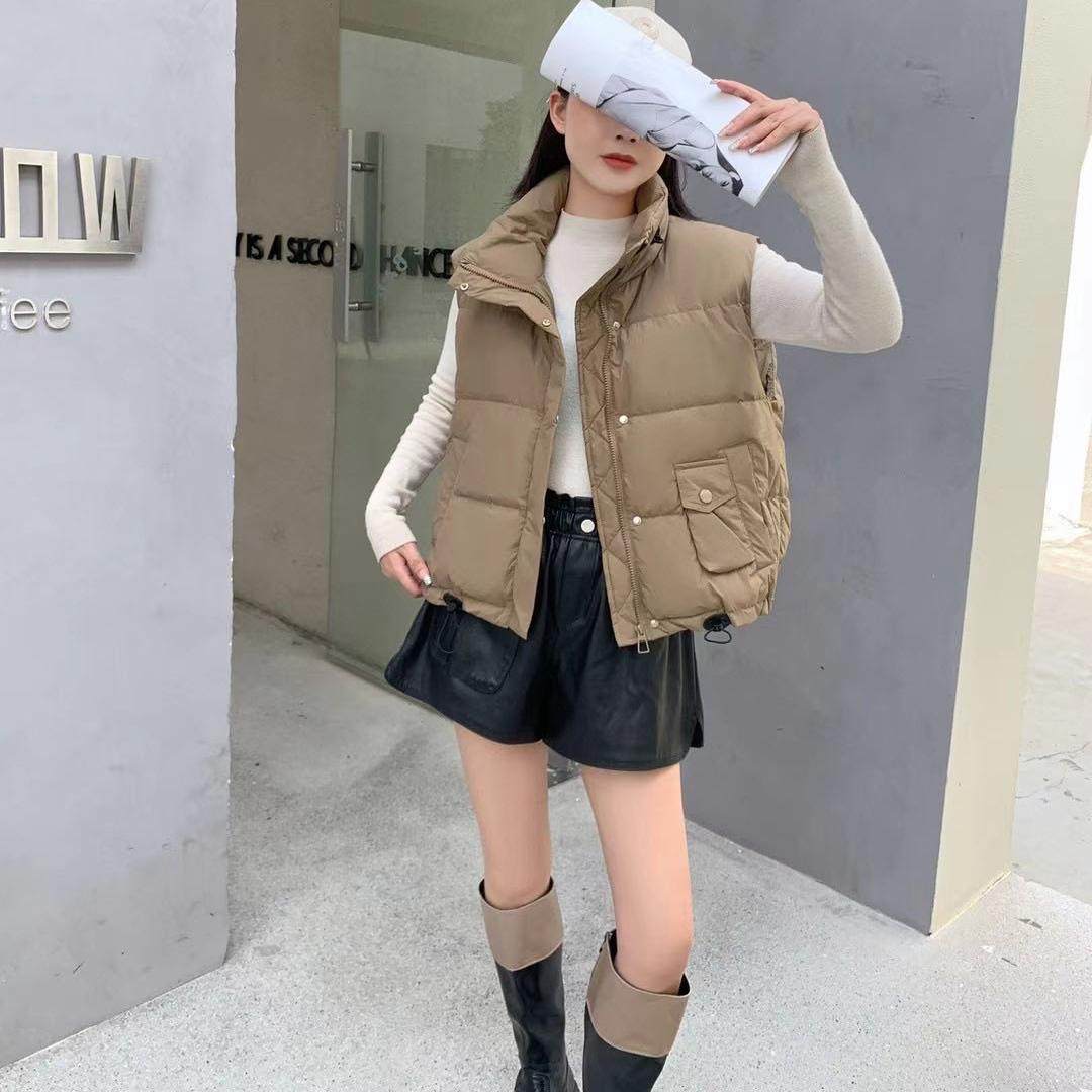 特价羽绒马甲新款时尚冬季立领白鸭绒短款女设计感马夹外套背心,女装/女士精品,马夹,淘宝优惠券,粉丝福利购,淘宝优惠卷