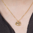 气质锁骨链 仿黄金色小马项链复古轻奢新中式 旭平 碎冰冰摇摇马