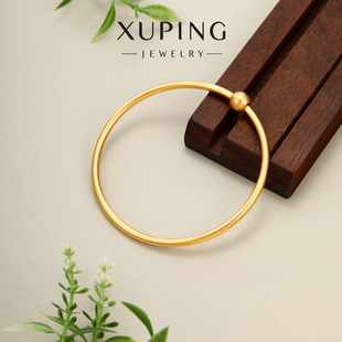 旭平古法传承磨砂万花筒手镯圆管串珠仿黄金色素圈镯子送女友礼物