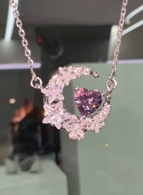 旭平【月落星辰】项链女轻奢小众设计星月吊坠套链礼物送女友GDW