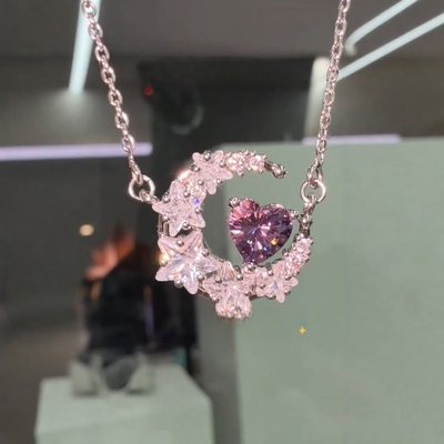 旭平【月落星辰】项链女轻奢小众设计星月吊坠套链礼物送女友GDW