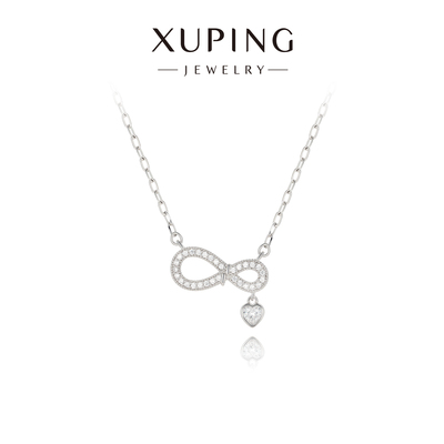 旭平红颜相思泪甜心蝴蝶结项链女高级感时尚精致小众易搭锁骨链女