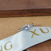 艳艳单石密镶气质日常通勤合金戒指