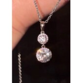 旭平几何小葫芦造型气质简约通勤闪烁优雅轻奢气质单吊坠不配链条