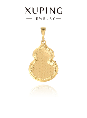 旭平波光粼粼仿黄金色葫芦吊坠项坠新中式国潮复古挂坠女