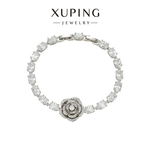 复古轻奢璀璨山茶花手链高级感优雅气质闪手饰 法式 旭平 春山茶