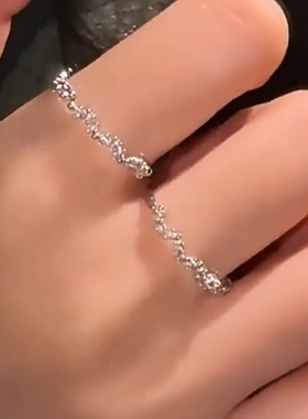 旭平韩版简约水滴椭圆戒指