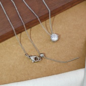 旭平四爪单石人鱼之泪抽拉链条合金项链