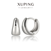 旭平韩系冷淡风几何金属素圈耳环女简约ins时尚 个性 通勤易搭耳扣
