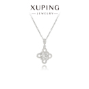 旭平微镶满锆轻奢细闪精致四叶花项链女时尚 小众设计高级感锁骨链