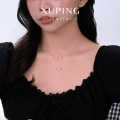 旭平经典 气质圆形单戴叠戴隐形鱼线人鱼之泪项链锁骨链