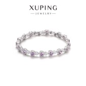 旭平彩宝系列微镶轻奢气质时尚 爱心手链手表扣七夕送闺蜜女友礼物